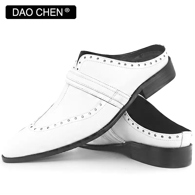 WHITE POINTED TOE CASUAL  BREATHABLE COMFORTABLE LEATHER SHOES