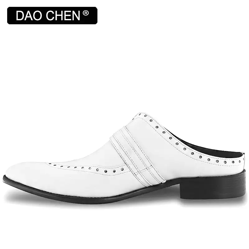 WHITE POINTED TOE CASUAL  BREATHABLE COMFORTABLE LEATHER SHOES